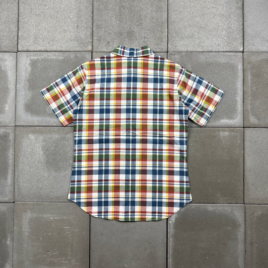 A BATHING APE 00s S/S plaid pattern shirt XS