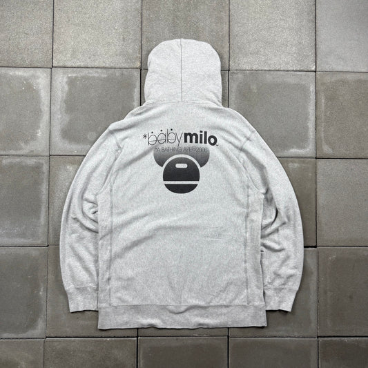 A BATHING APE 00s soldier milo "go bape!" sweat hoodie L