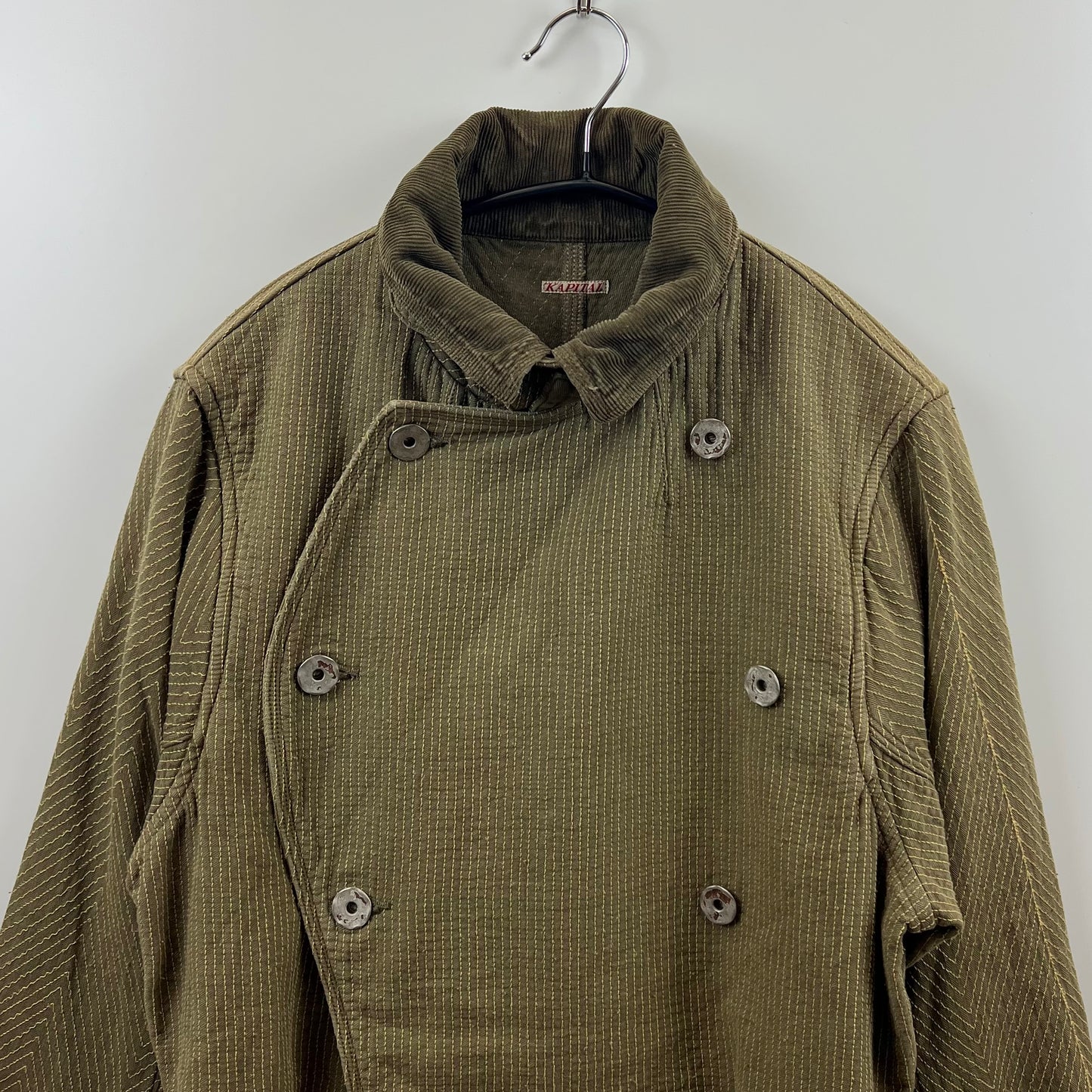 KAPITAL archive old herringbone SASHIKO motorcycle coat M
