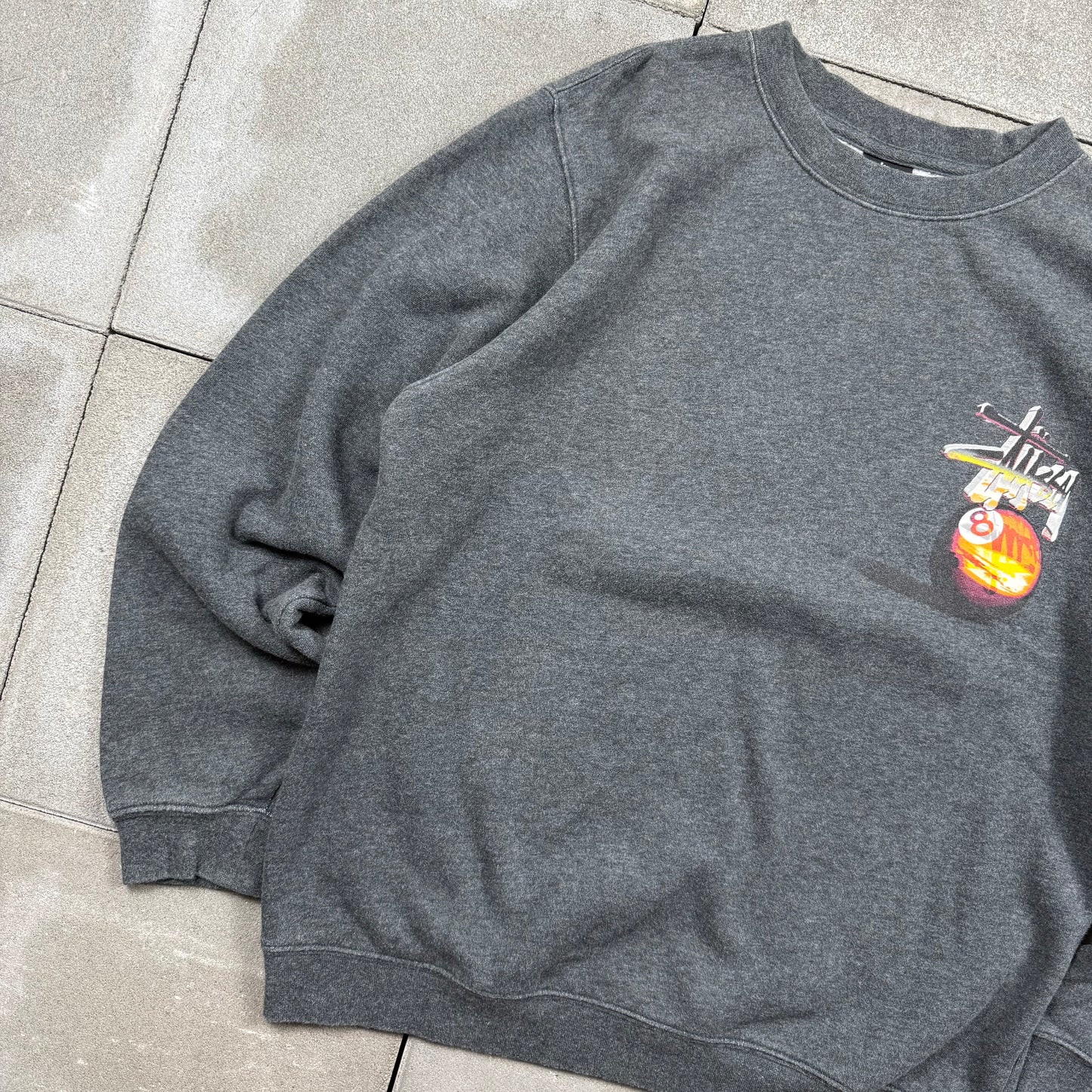 STUSSY 00s sunset 8ball sweat shirt S