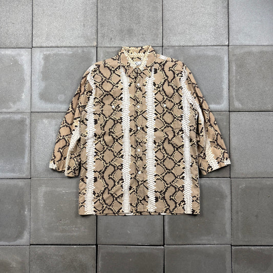 NEEDLES with NUMBER(N)INE 00s chamois cross snake pattern 1/2 shirts S