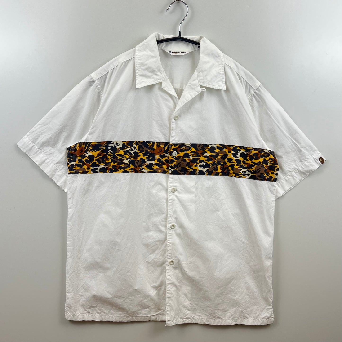 A BATHING APE 00s archive OC leopard camo S/S shirts M