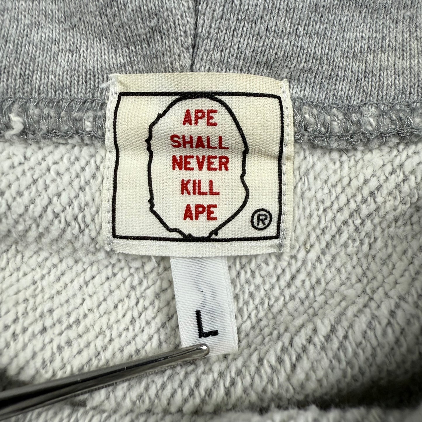 A BATHING APE 00s soldier milo "go bape!" sweat hoodie L