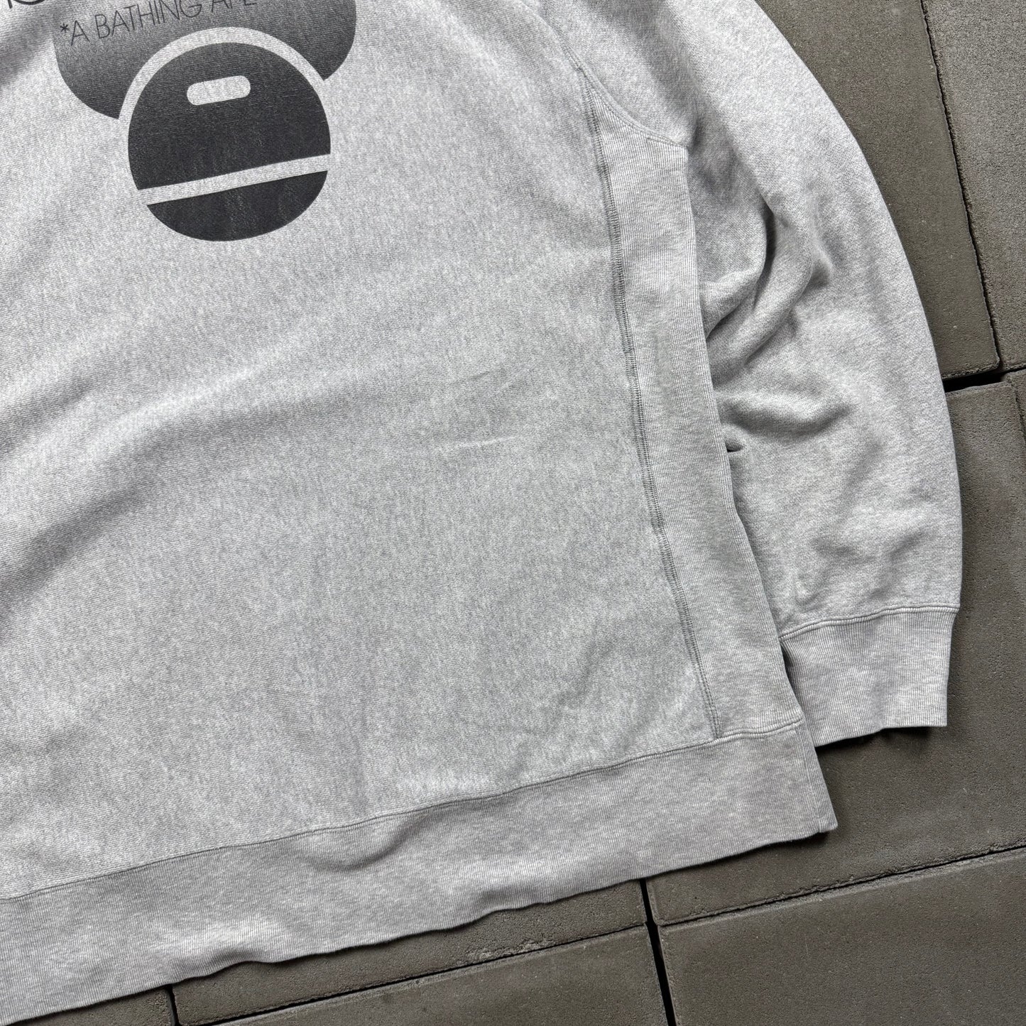 A BATHING APE 00s soldier milo "go bape!" sweat hoodie L