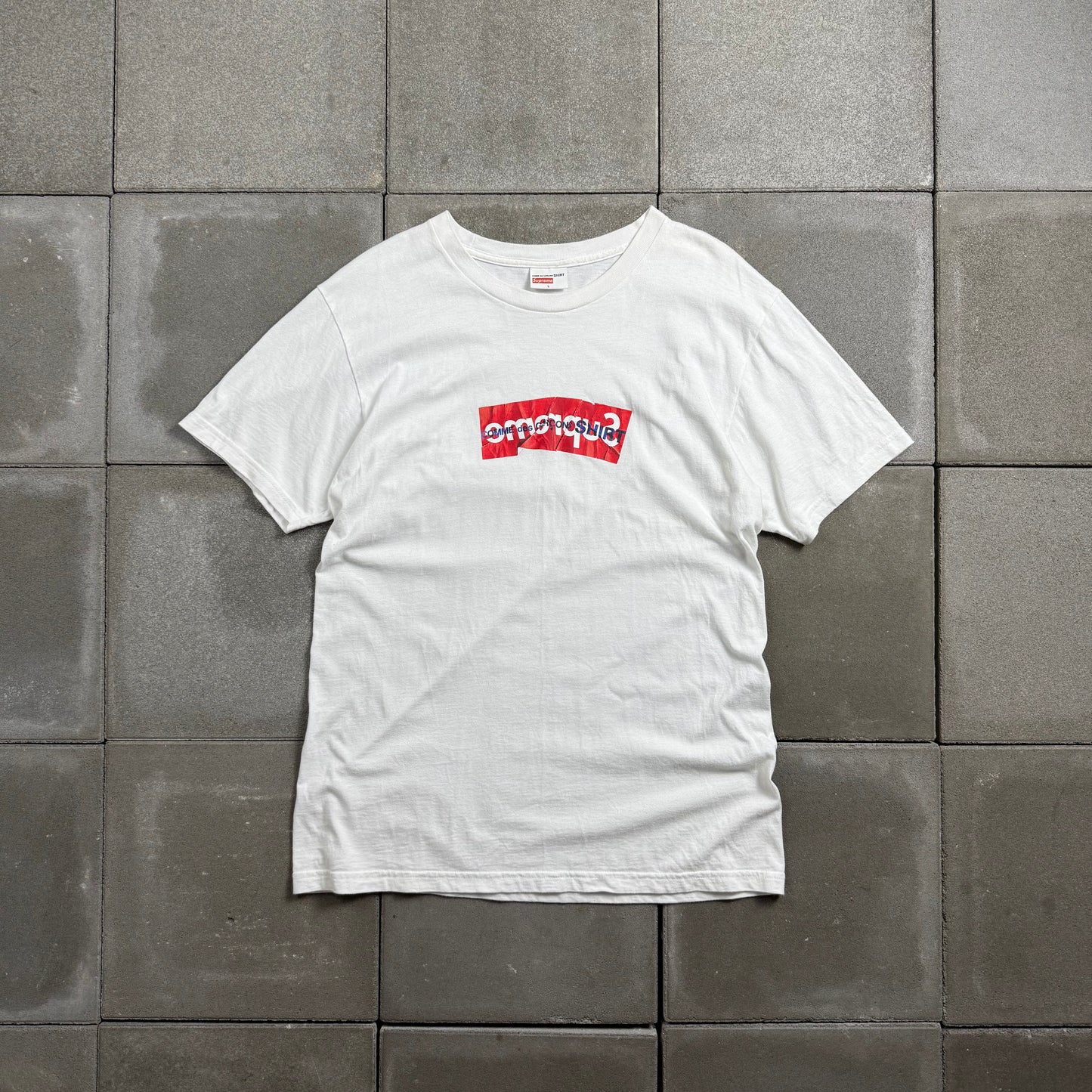 SUPREME x COMME des GARCONS SHIRT 17ss BOX LOGO TEE L
