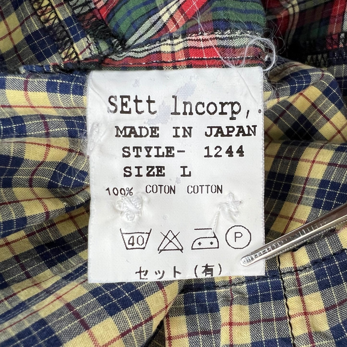 GENERAL RESEARCH 00s 2003 back cross S/S BD shirts L