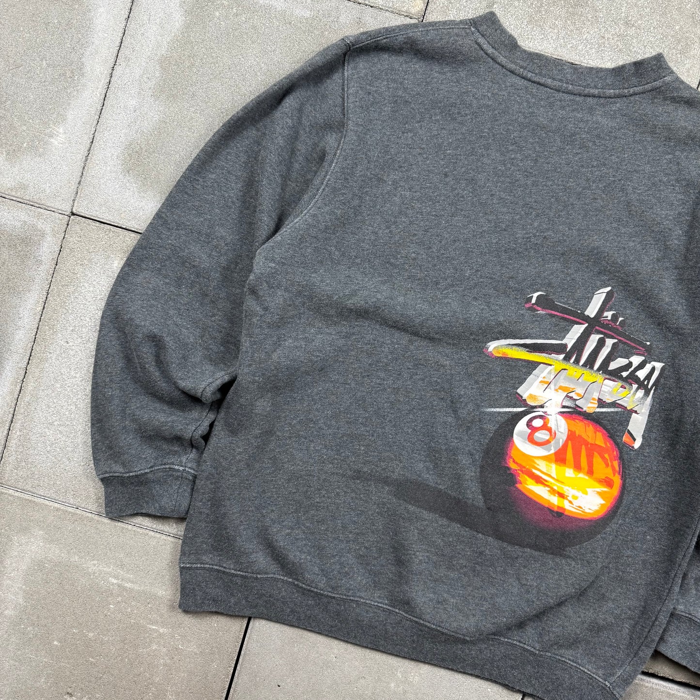 STUSSY 00s sunset 8ball sweat shirt S