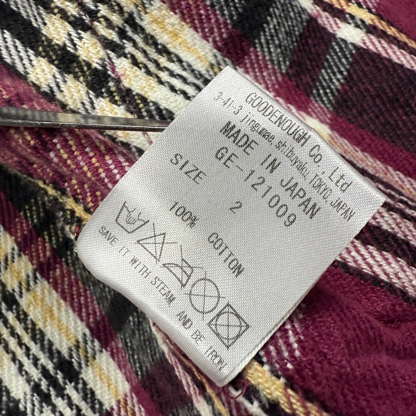 GOOD ENOUGH 10s 2012 flannel zip jacket 2