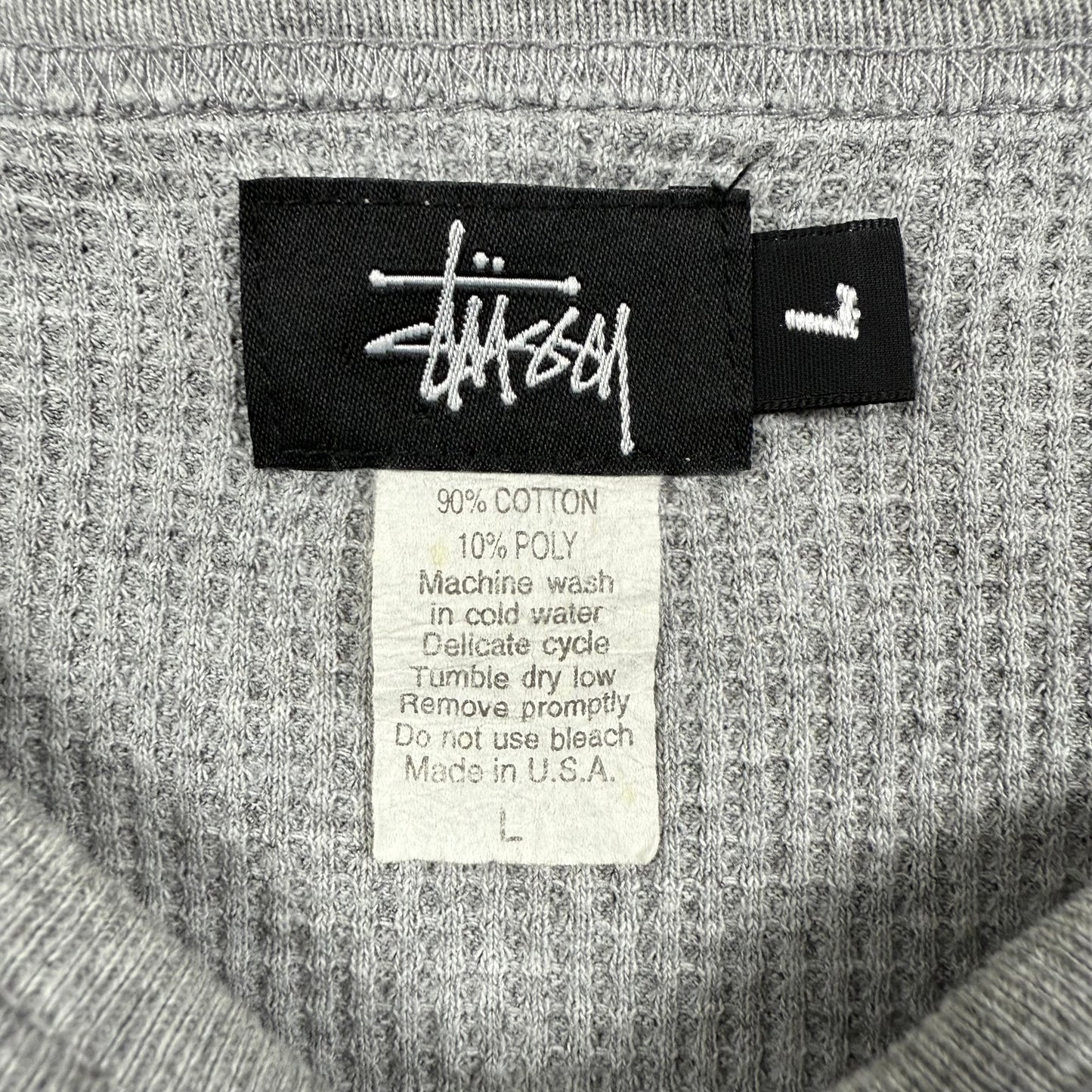 STUSSY 90s USA ss links L/S thermal Tee L