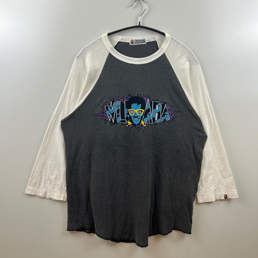 A BATHING APE 00s archive WLIABA ROCK raglan Tee L