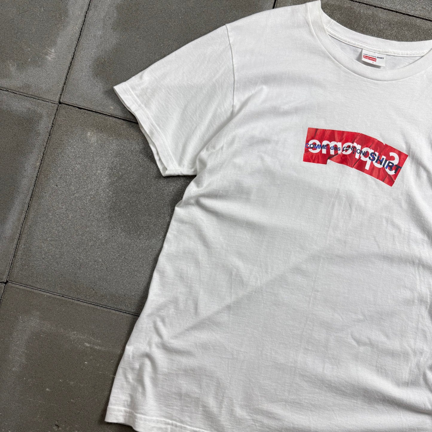 SUPREME x COMME des GARCONS SHIRT 17ss BOX LOGO TEE L