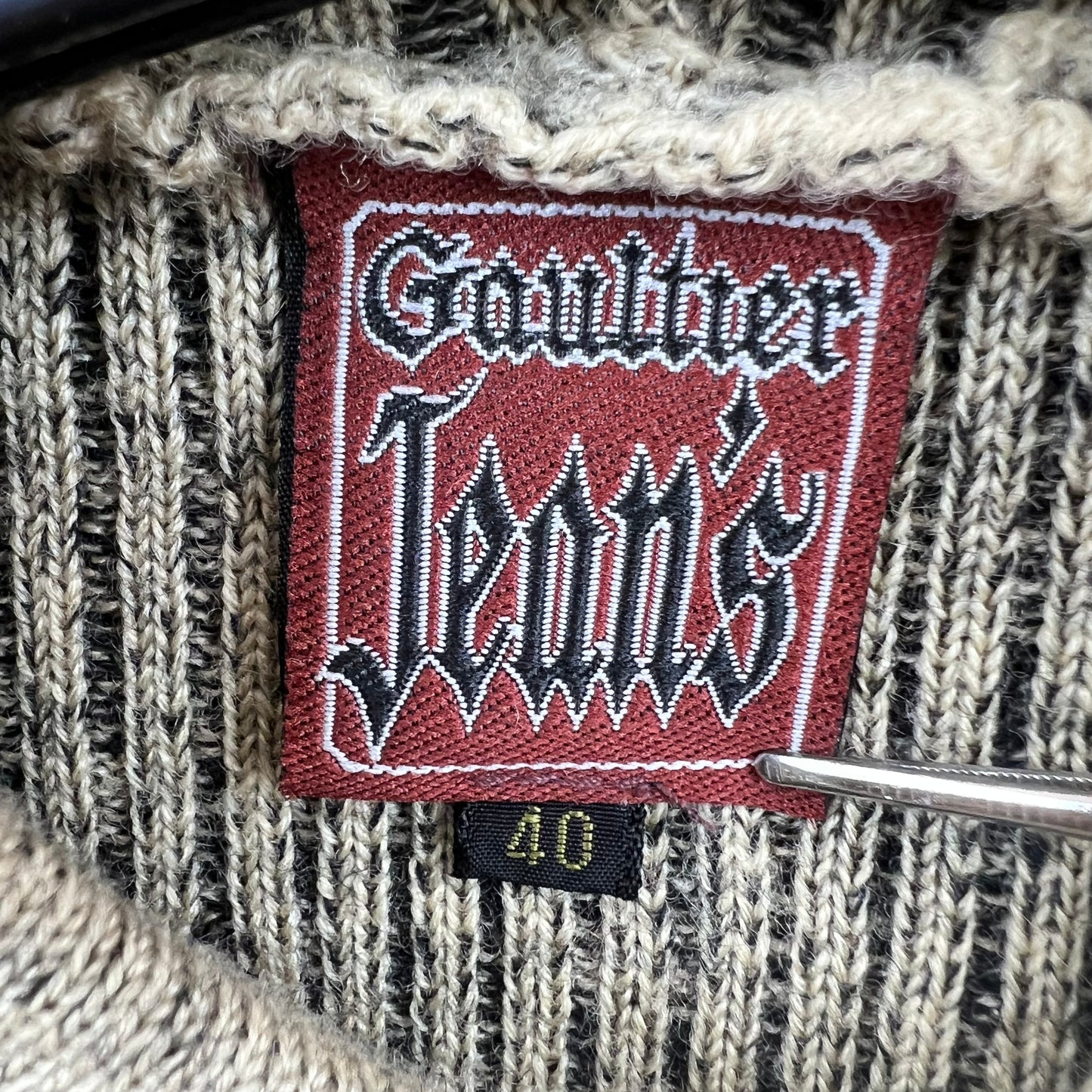 JPG Gaultier JEANS jean paul gaultier 00s archive y2k grunge wool hoodie 40