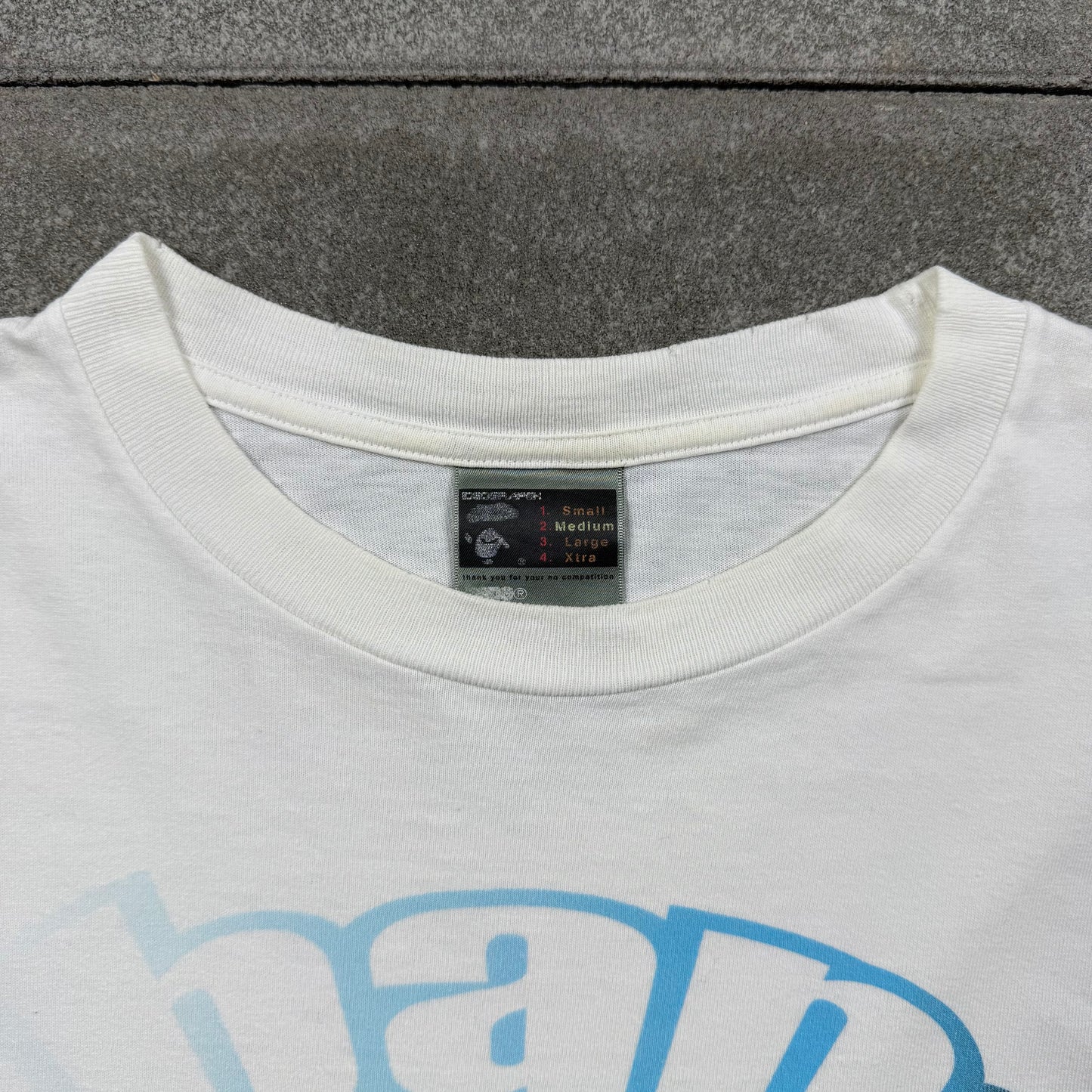 A BATHING APE 00s MAD BAPE blue gradation Tee M