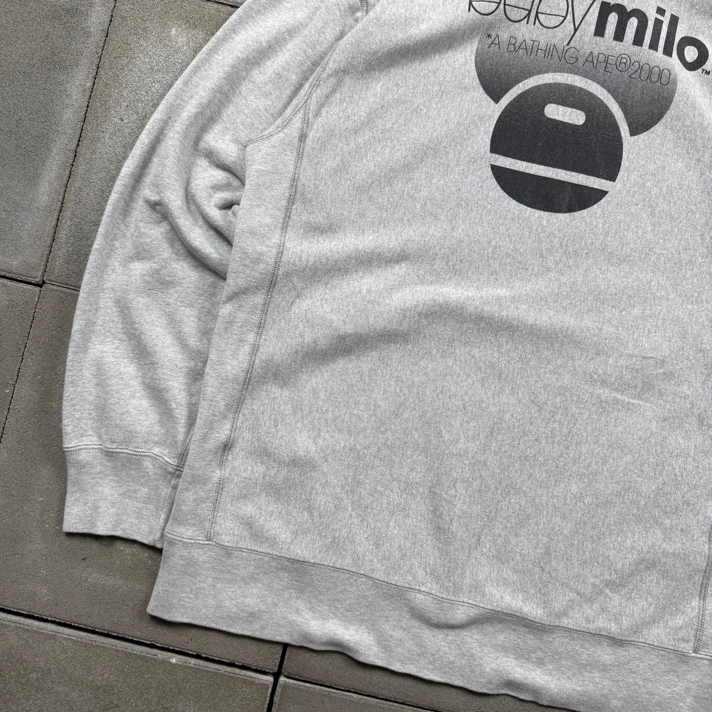 A BATHING APE 00s soldier milo "go bape!" sweat hoodie L