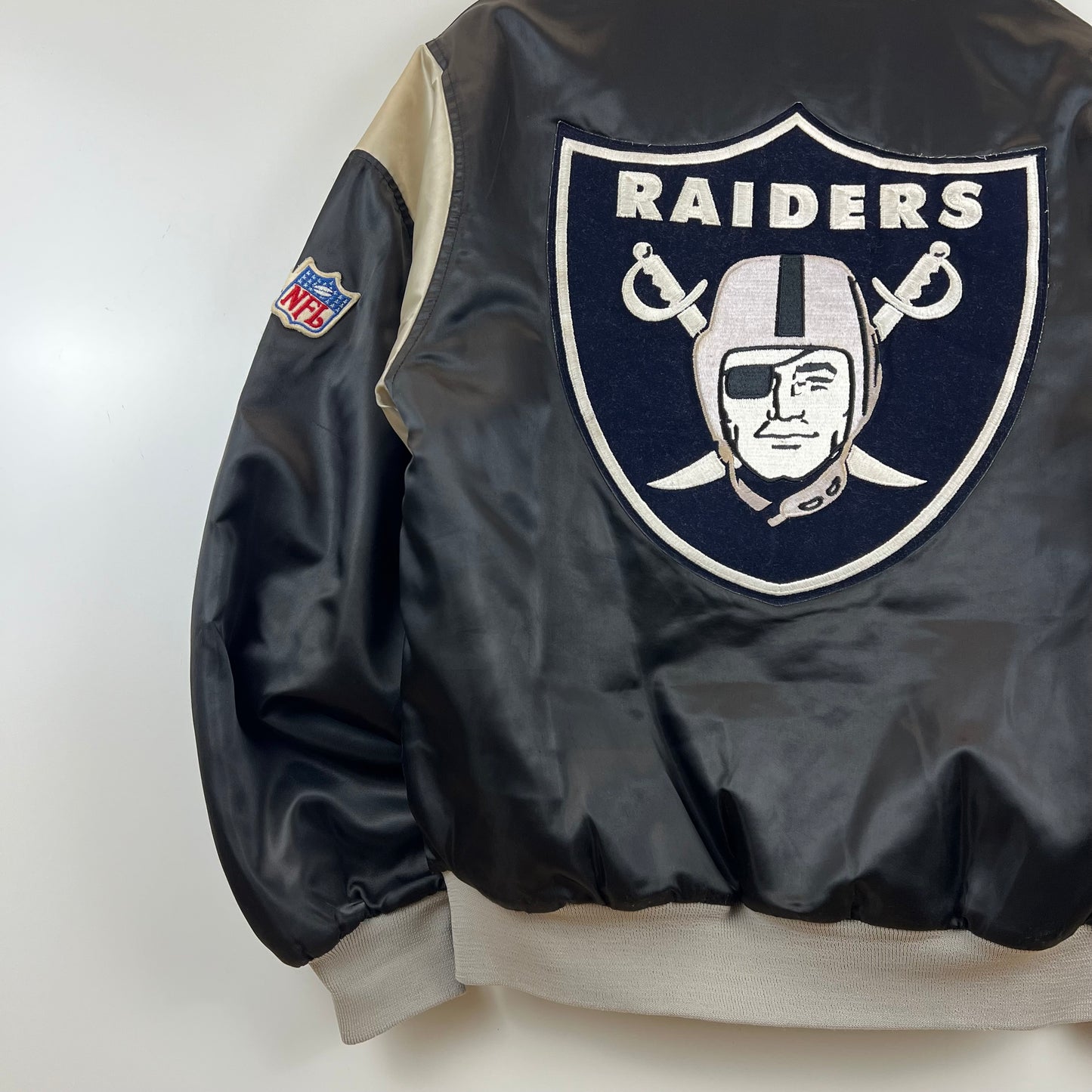 CHALK LINE 90s USA VTG NFL RAIDERS virsity jacket M