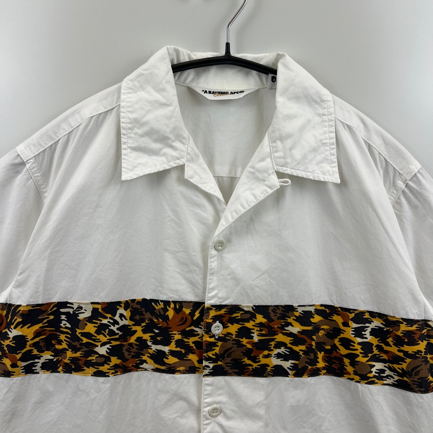 A BATHING APE 00s archive OC leopard camo S/S shirts M