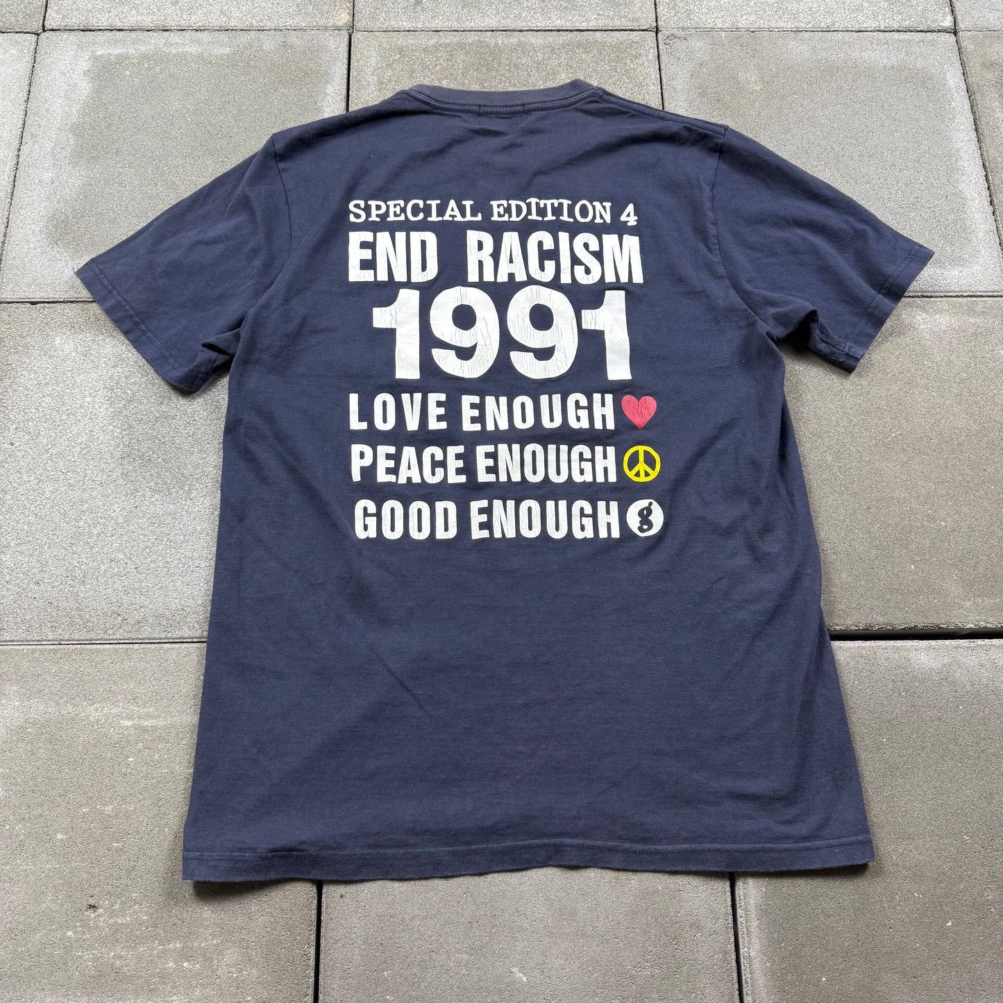 GOOD ENOUGH 10s END RACISM 1991 復刻Tee L