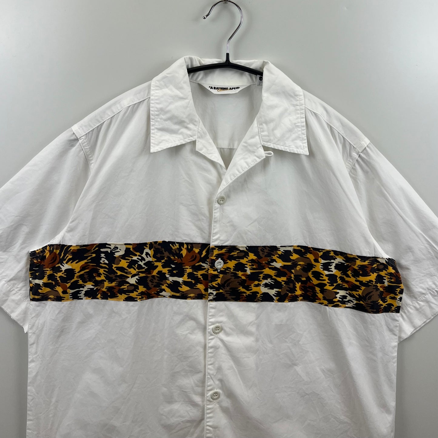 A BATHING APE 00s archive OC leopard camo S/S shirts M