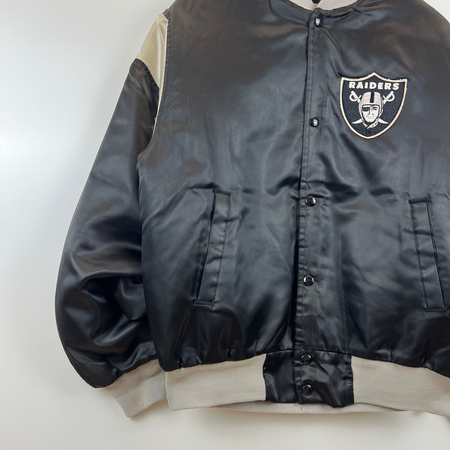 CHALK LINE 90s USA VTG NFL RAIDERS virsity jacket M