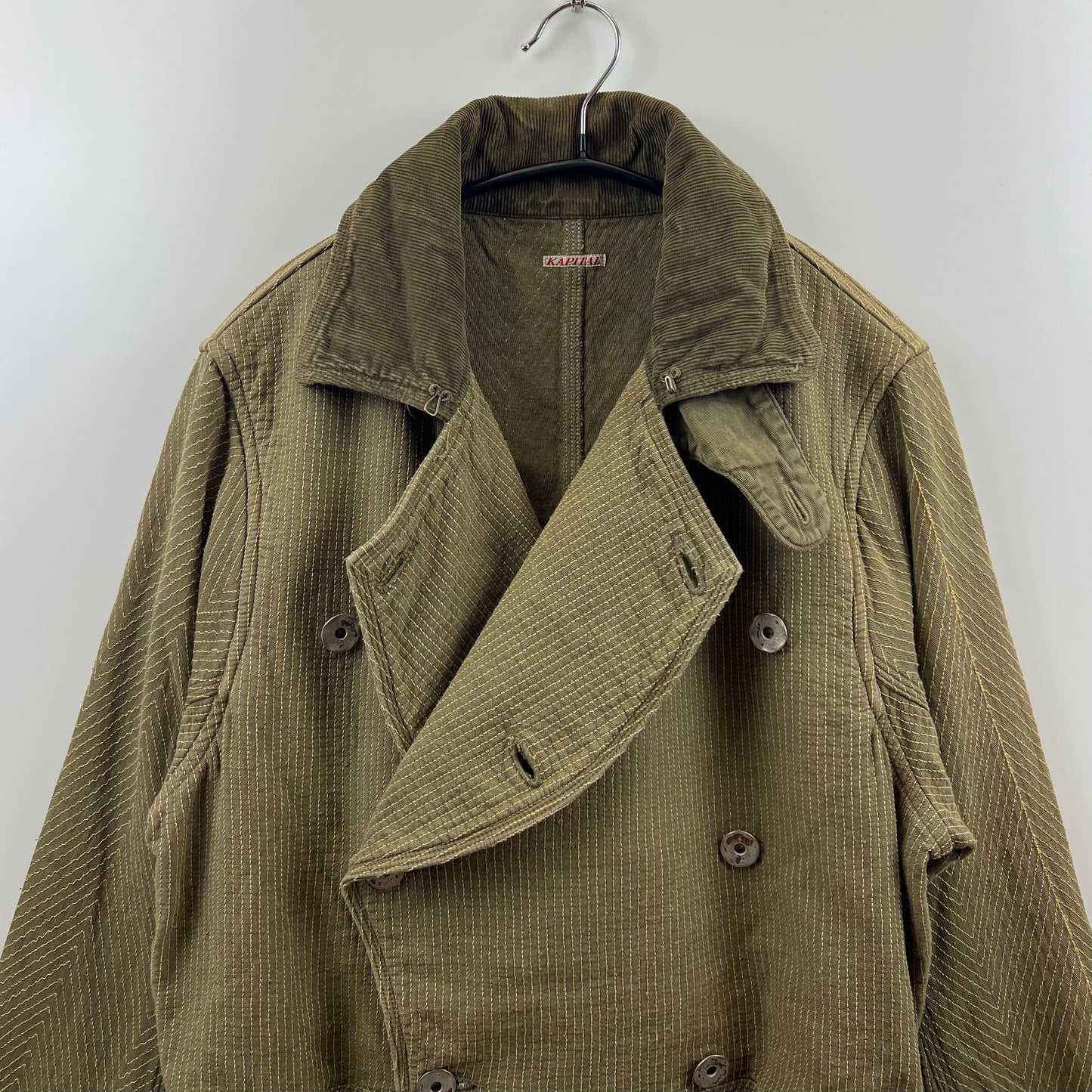 KAPITAL archive old herringbone SASHIKO motorcycle coat M