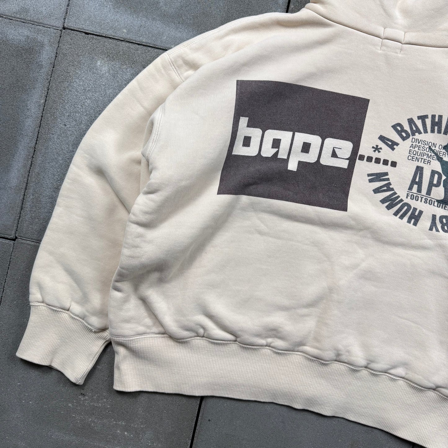 A BATHING APE 90s double face soldier hoodie separate pocket S