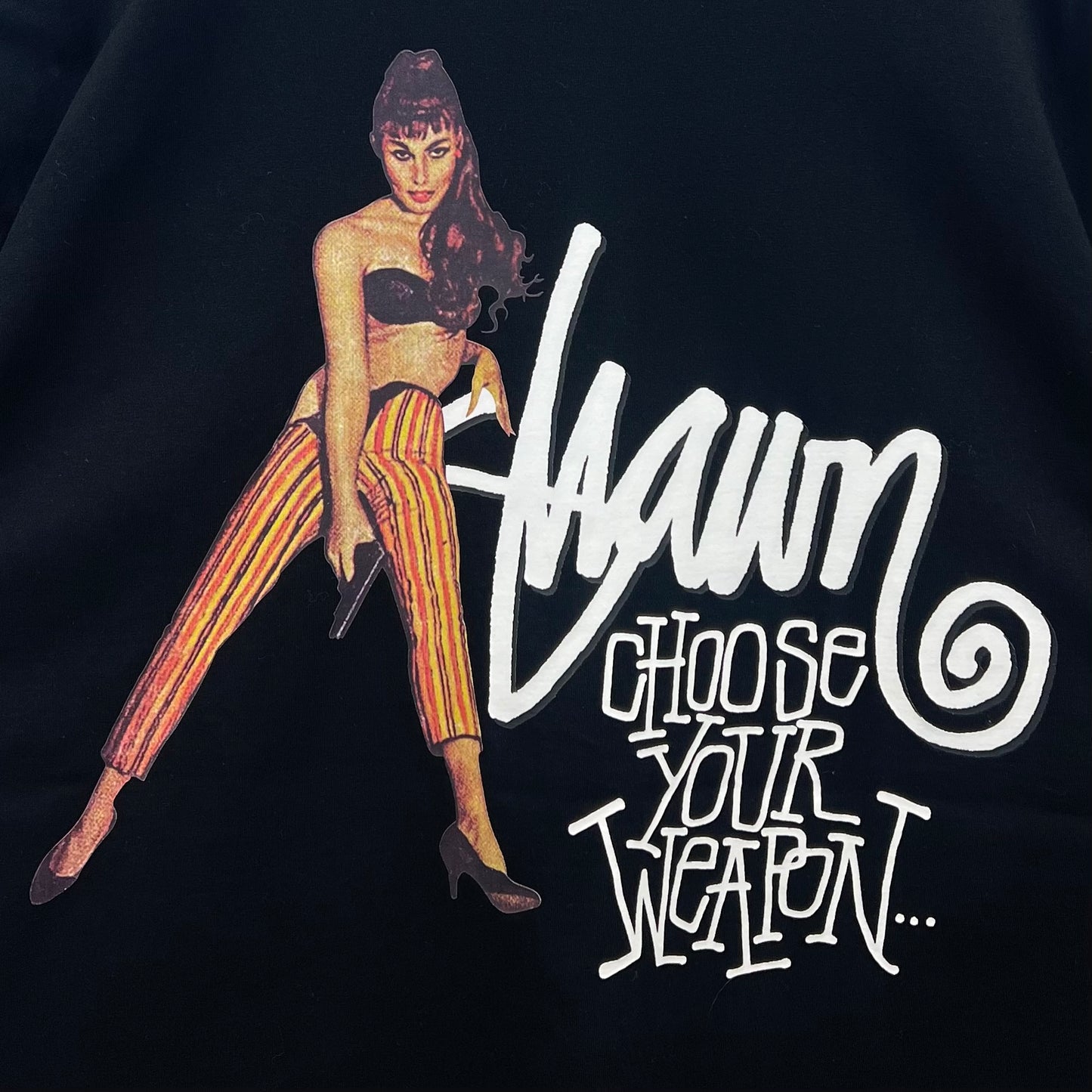 S/DOUBLE choose your weapon print Tee XL STUSSY