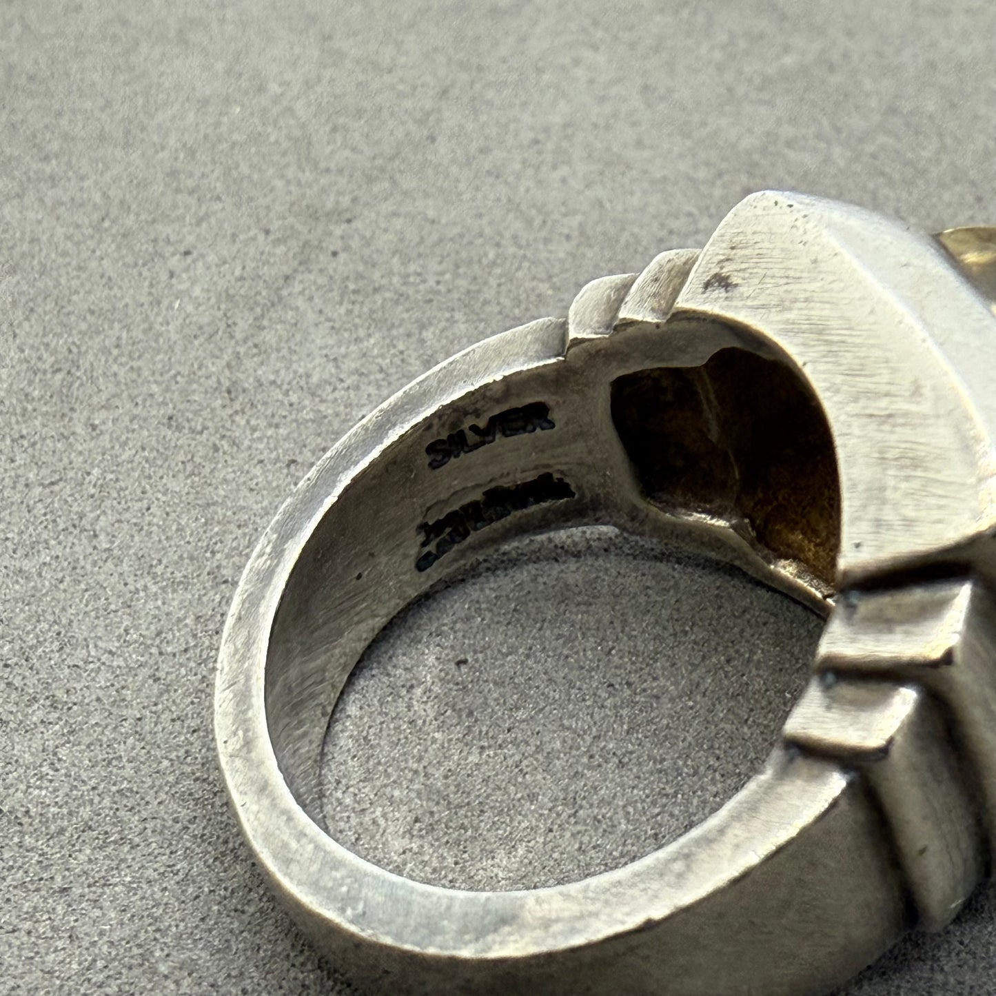 JEAN PAUL GAULTIER archive silver stone RING #11