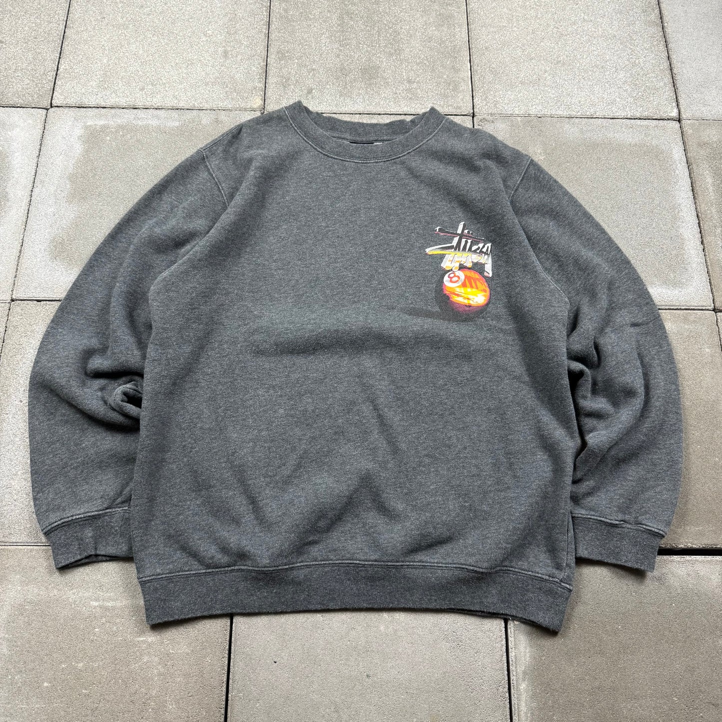 STUSSY 00s sunset 8ball sweat shirt S