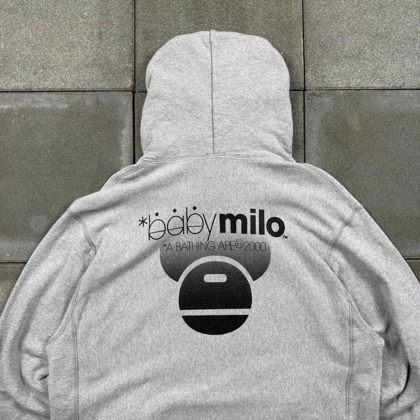 A BATHING APE 00s soldier milo "go bape!" sweat hoodie L