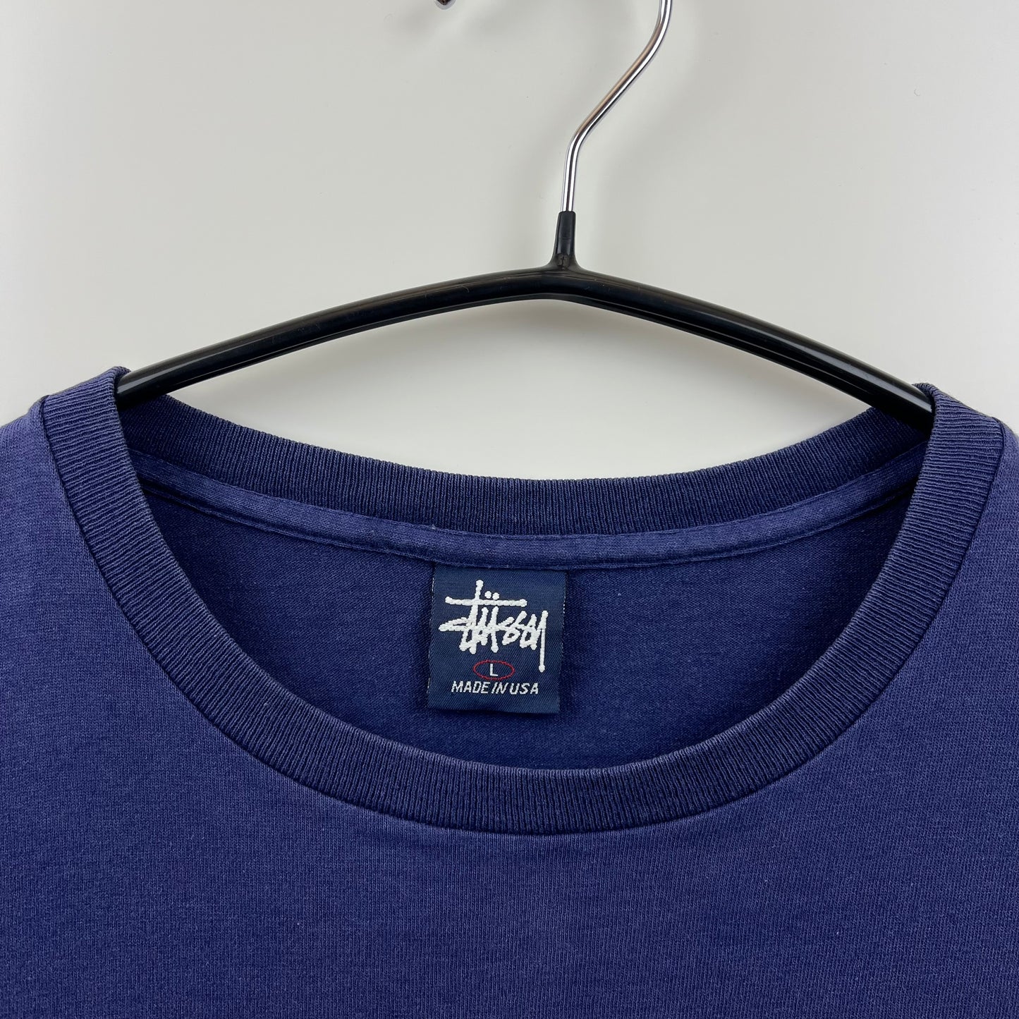 STUSSY 90s USA old graphic logo Tee L