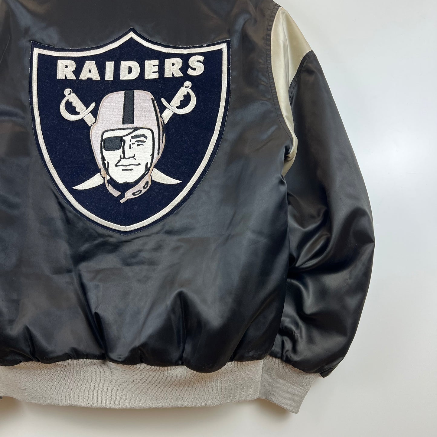 CHALK LINE 90s USA VTG NFL RAIDERS virsity jacket M