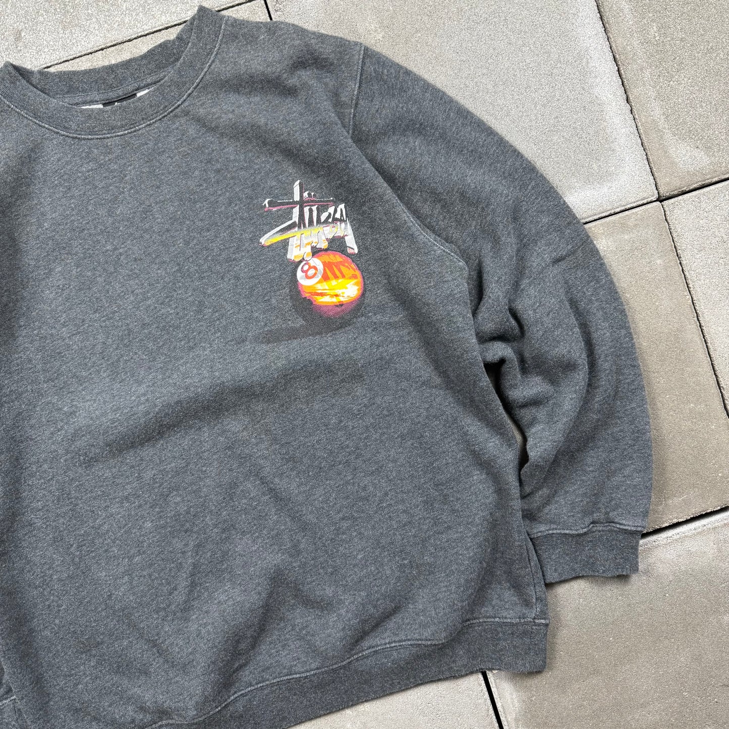 STUSSY 00s sunset 8ball sweat shirt S