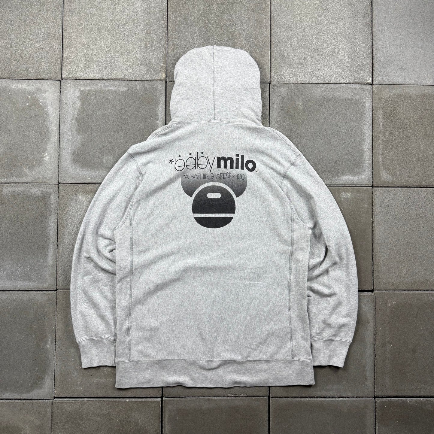 A BATHING APE 00s soldier milo "go bape!" sweat hoodie L