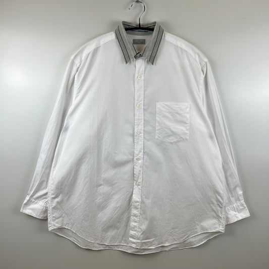 COMME des GARCONS HOMME CDG 90s AD1990 TANAKA stripes collar L/S shirts HB-050120