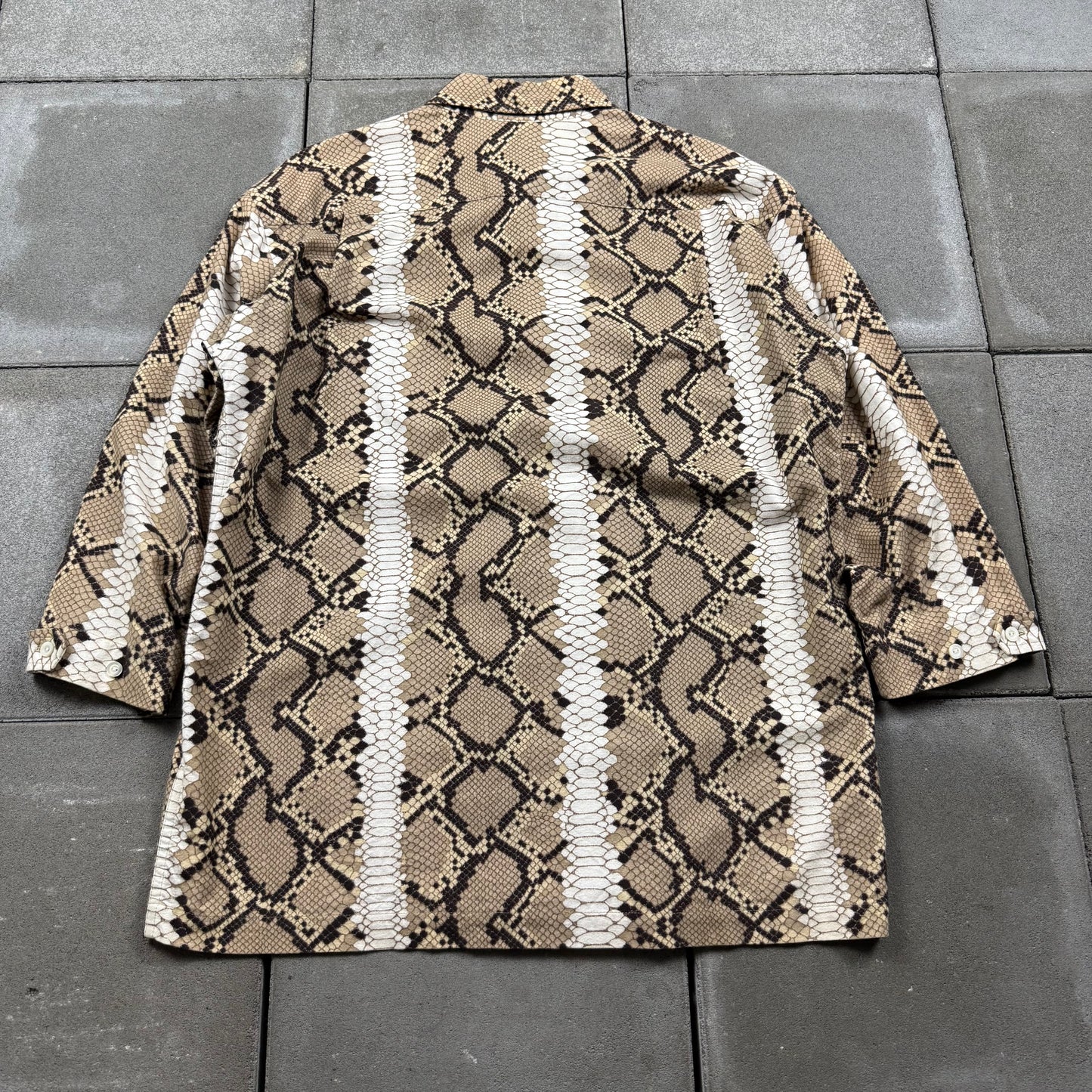 NEEDLES with NUMBER(N)INE 00s chamois cross snake pattern 1/2 shirts S