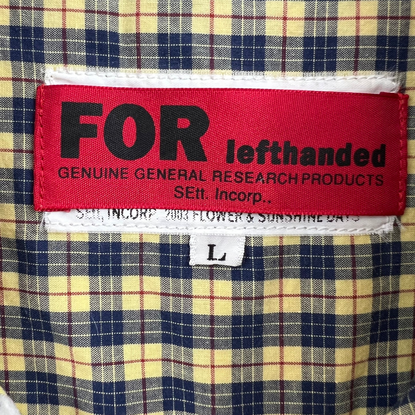 GENERAL RESEARCH 00s 2003 back cross S/S BD shirts L