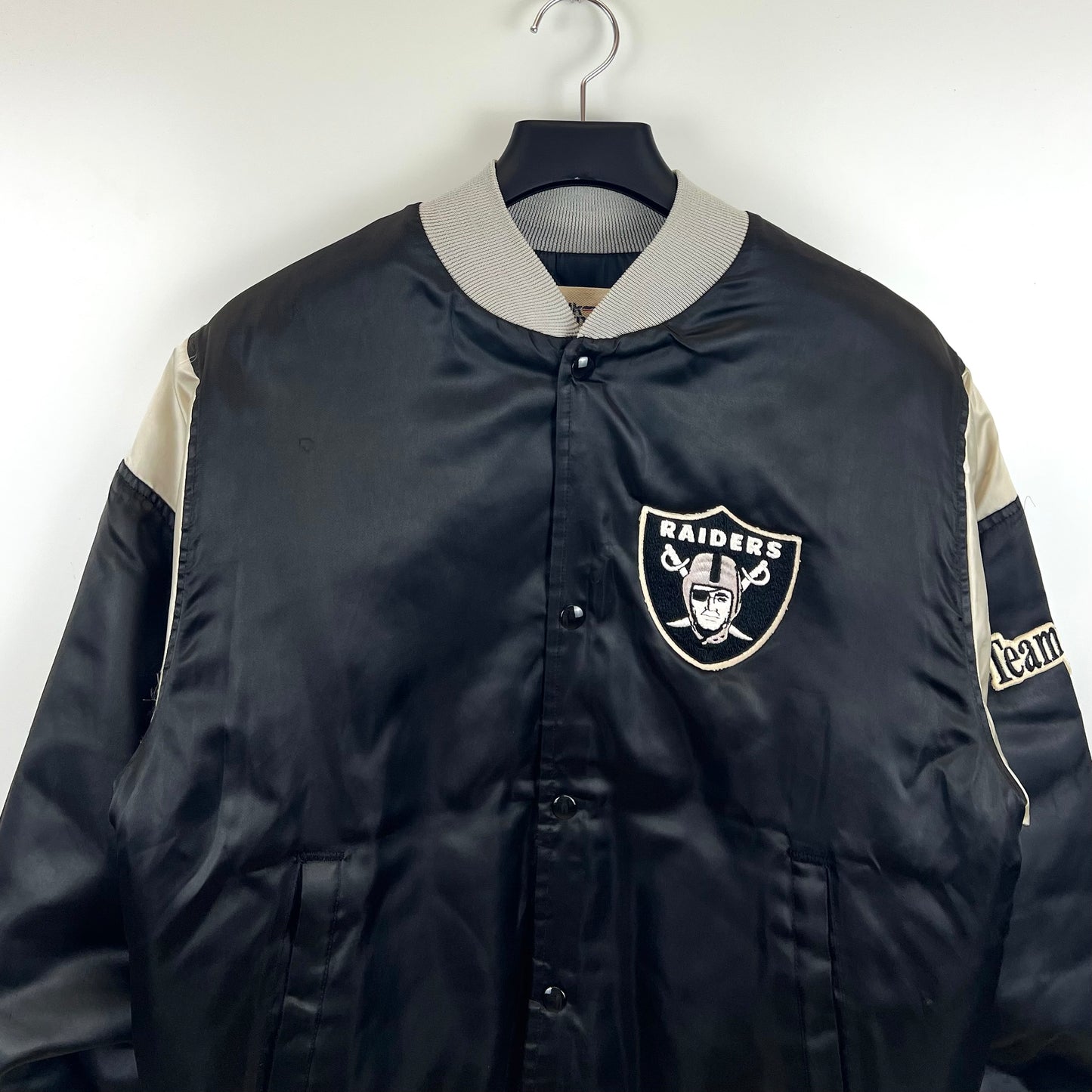 CHALK LINE 90s USA VTG NFL RAIDERS virsity jacket M