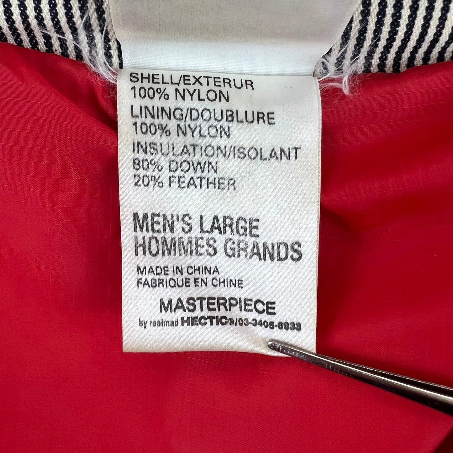 MASTERPIECE 00s archive hickory down jacket L