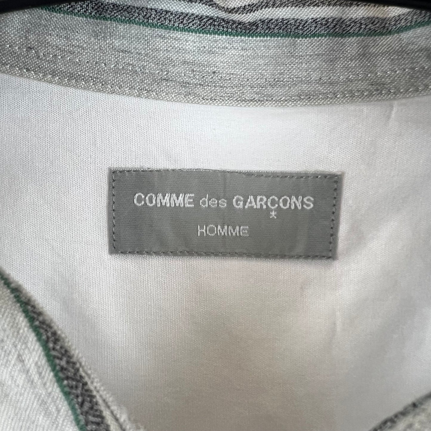 COMME des GARCONS HOMME CDG 90s AD1990 TANAKA stripes collar L/S shirts HB-050120