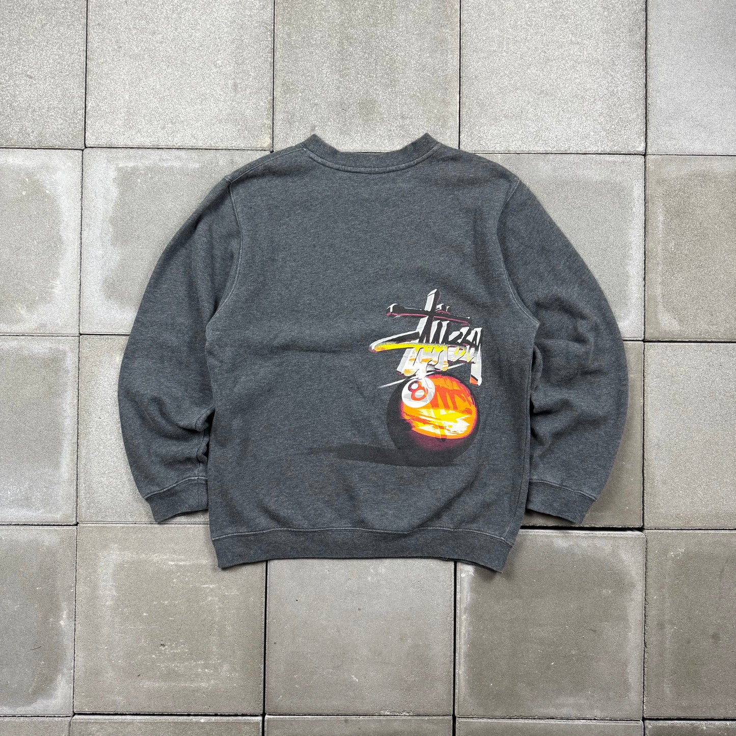 STUSSY 00s sunset 8ball sweat shirt S