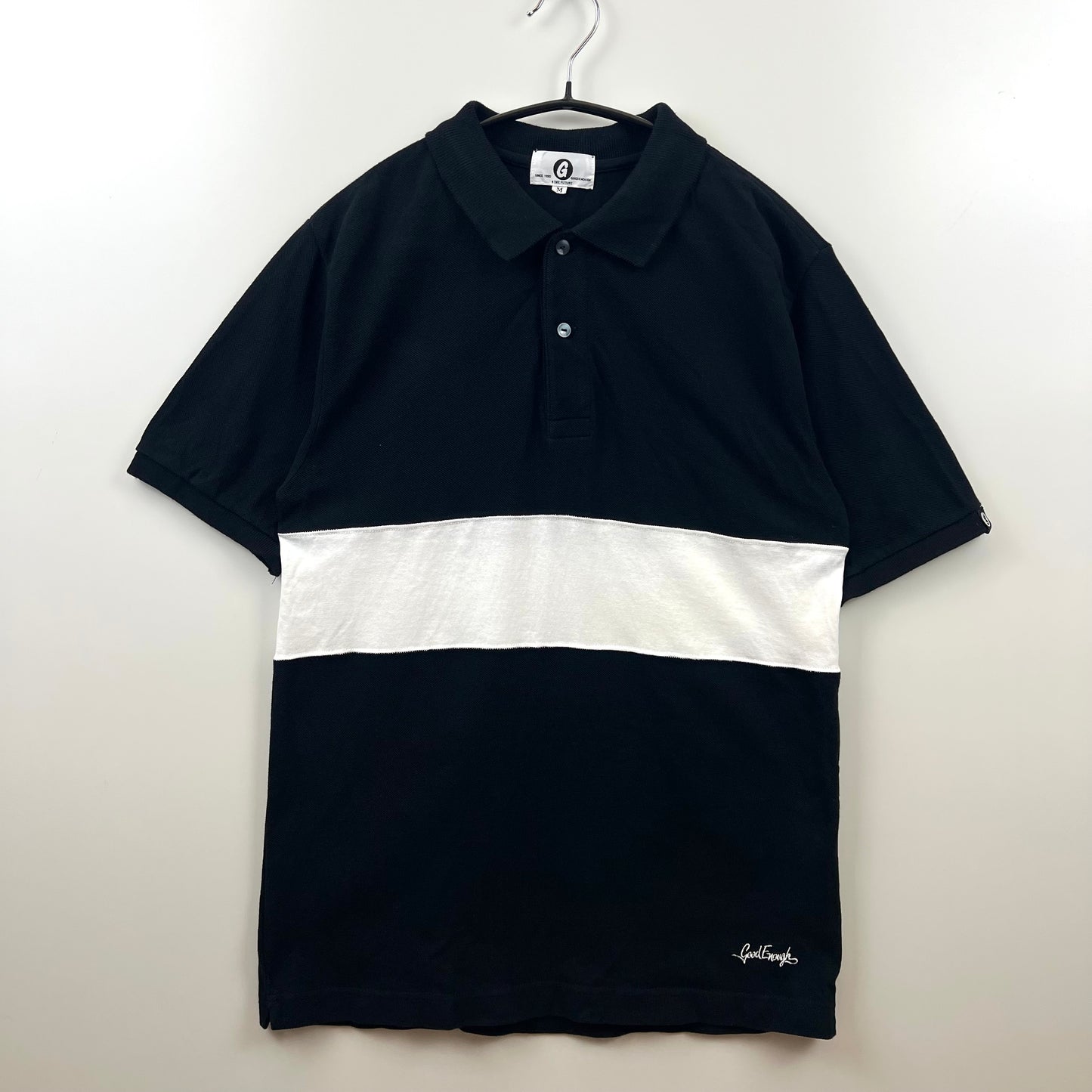 GOODENOUGH archive 2tone S/S polo shirts M