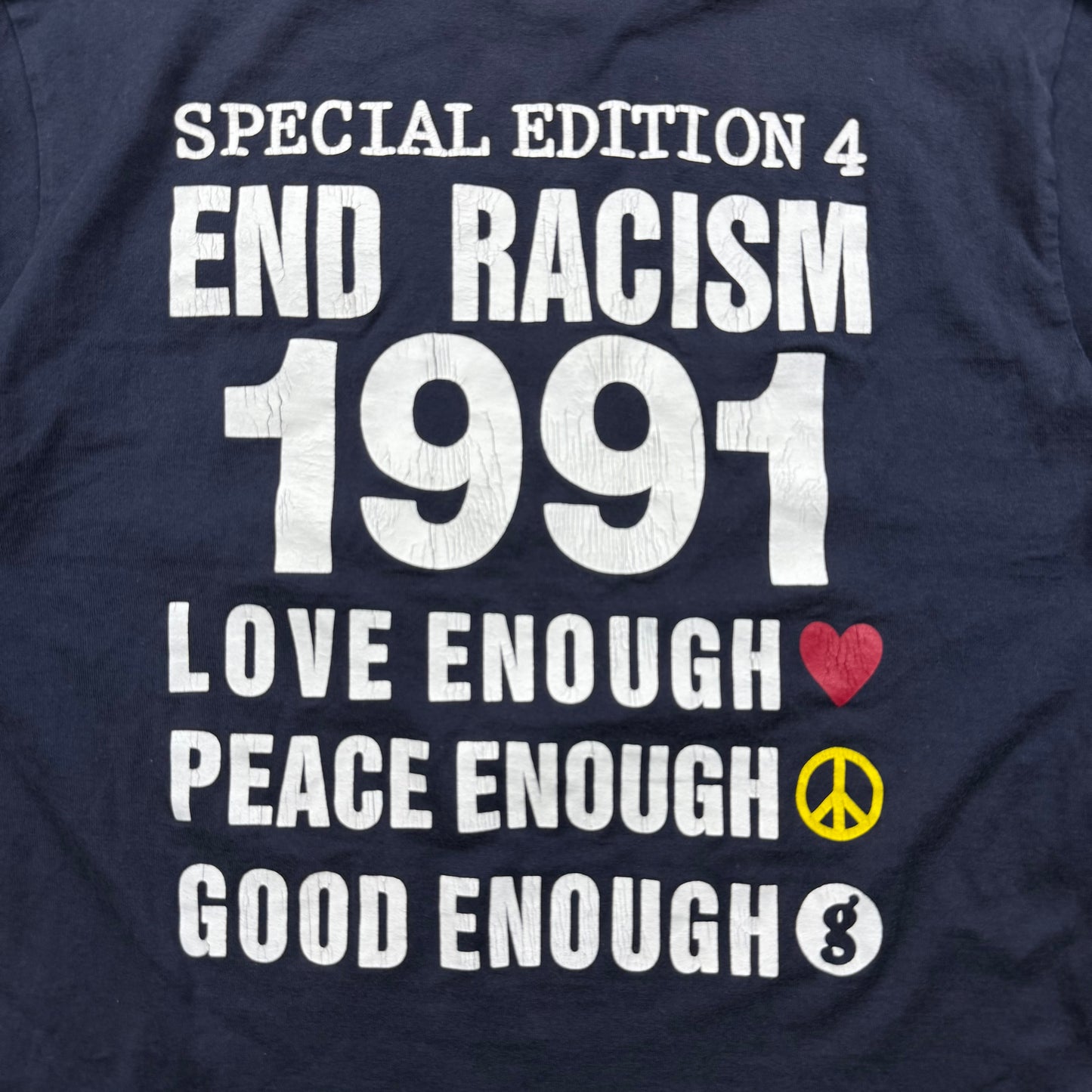 GOOD ENOUGH 10s END RACISM 1991 復刻Tee L