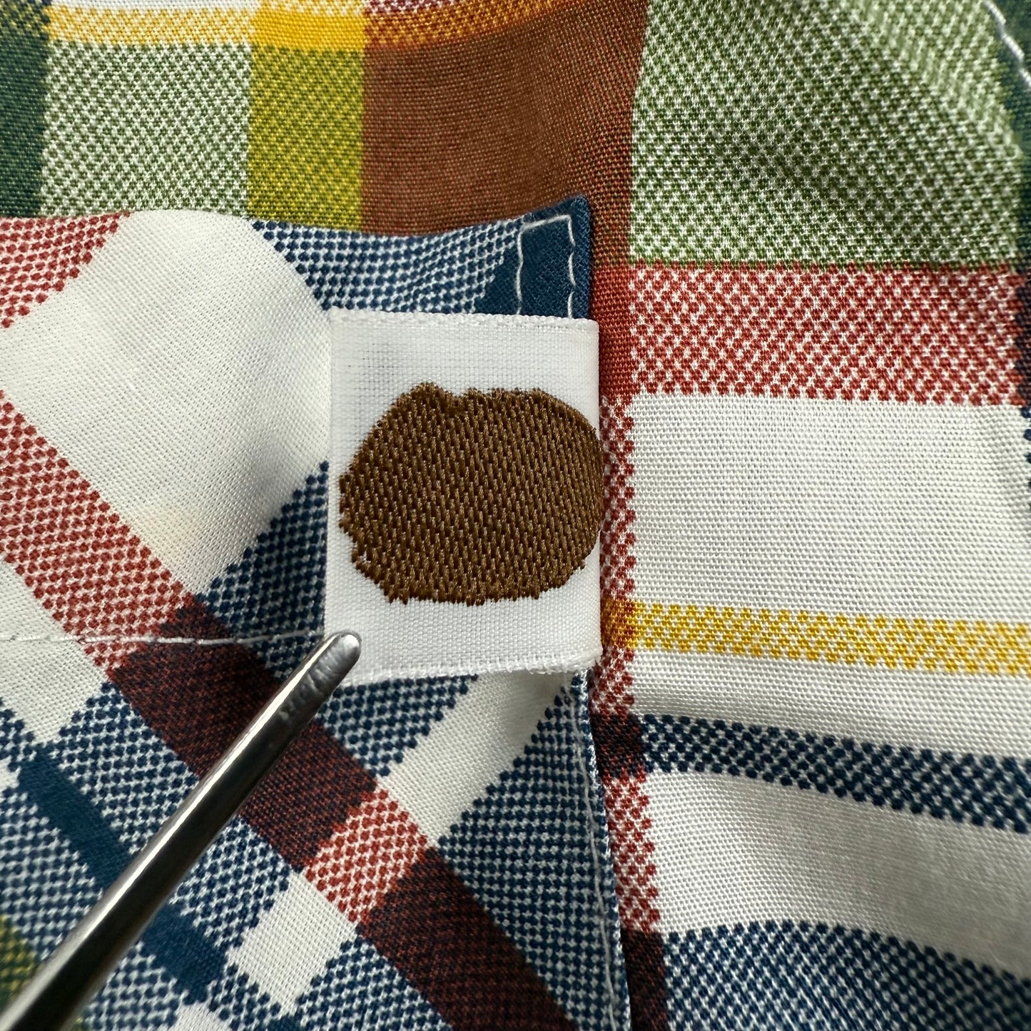 A BATHING APE 00s S/S plaid pattern shirt XS