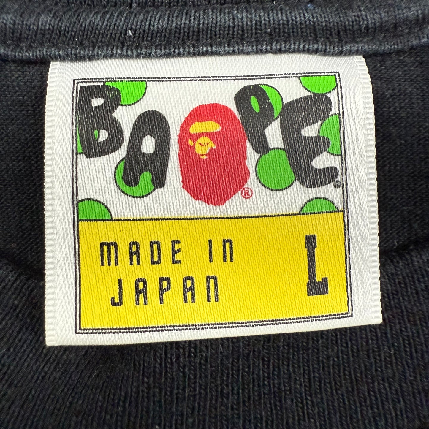 A BATHING APE 10s bape store anniversary logo Tee L