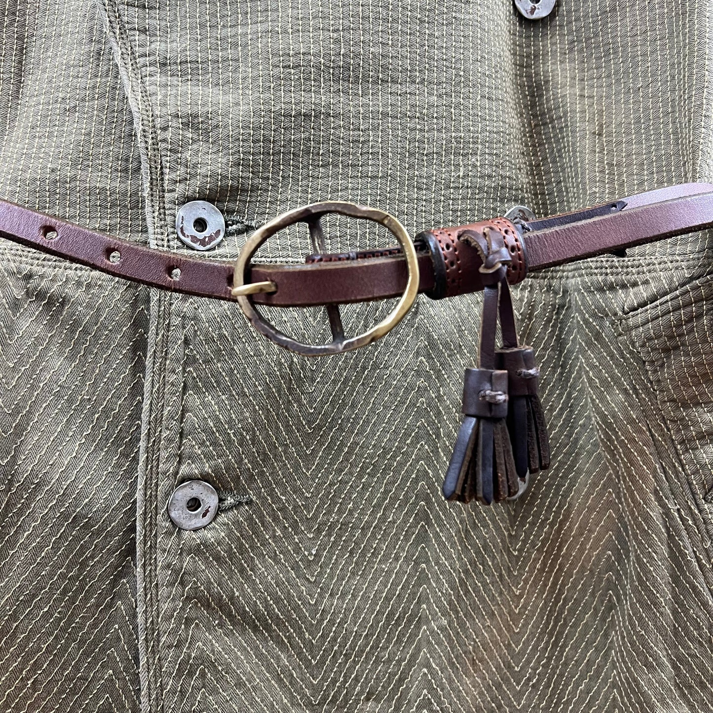 KAPITAL archive old herringbone SASHIKO motorcycle coat M