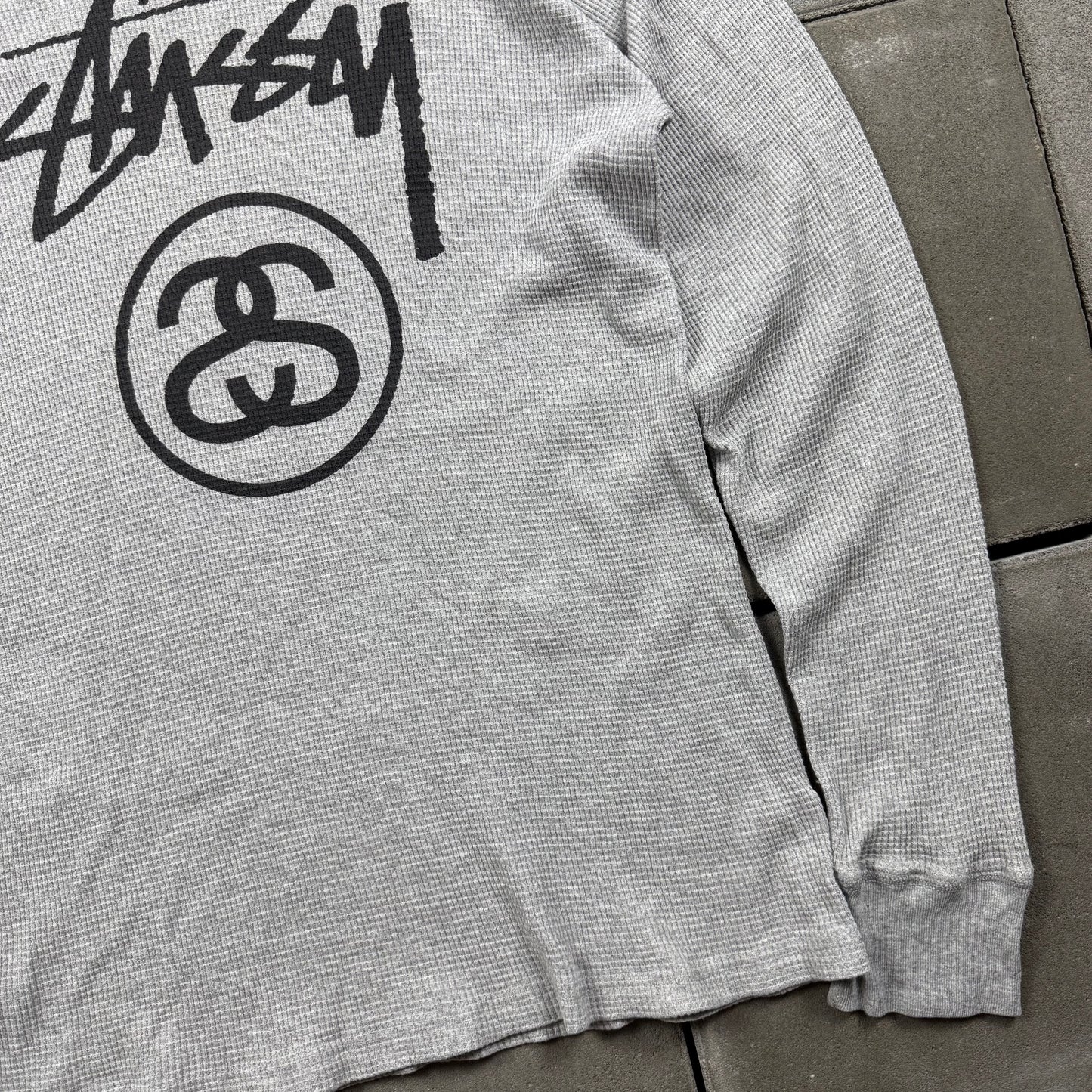 STUSSY 90s USA ss links L/S thermal Tee L