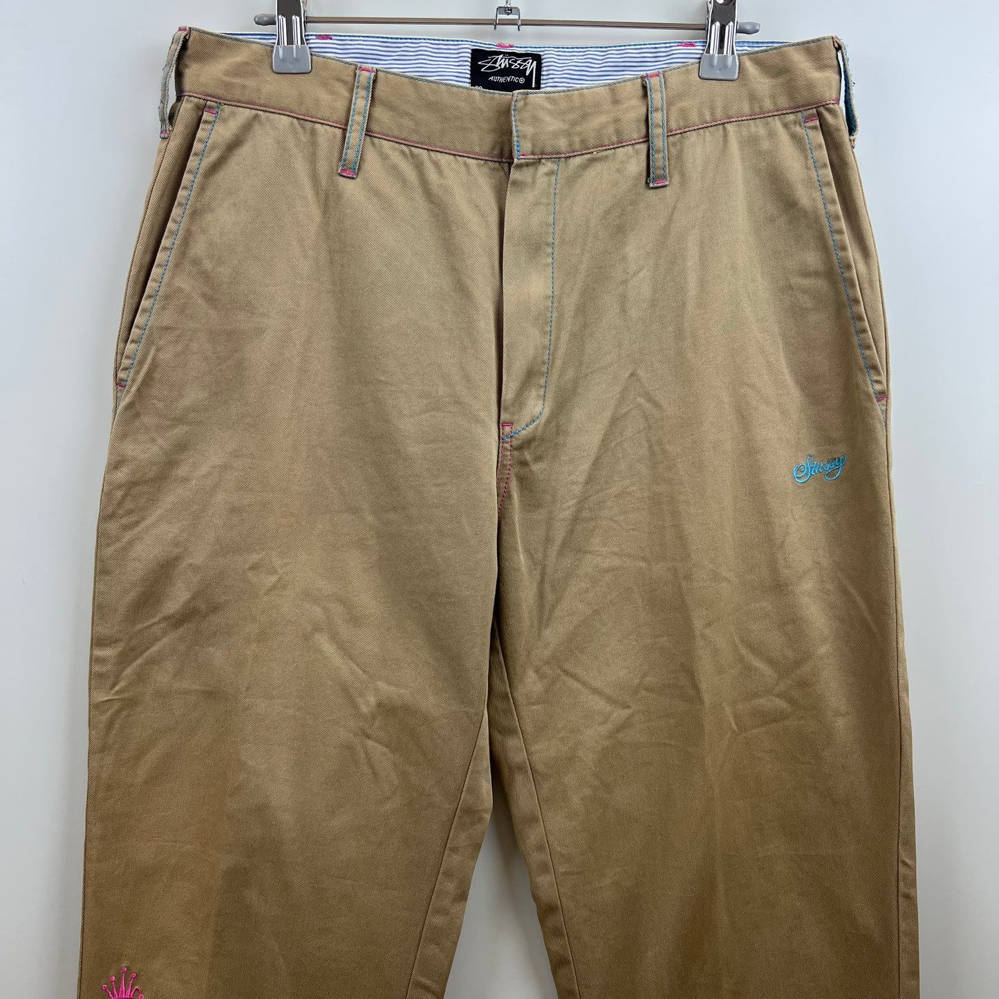 STUSSY 00s old SS links stitch chino pants 30