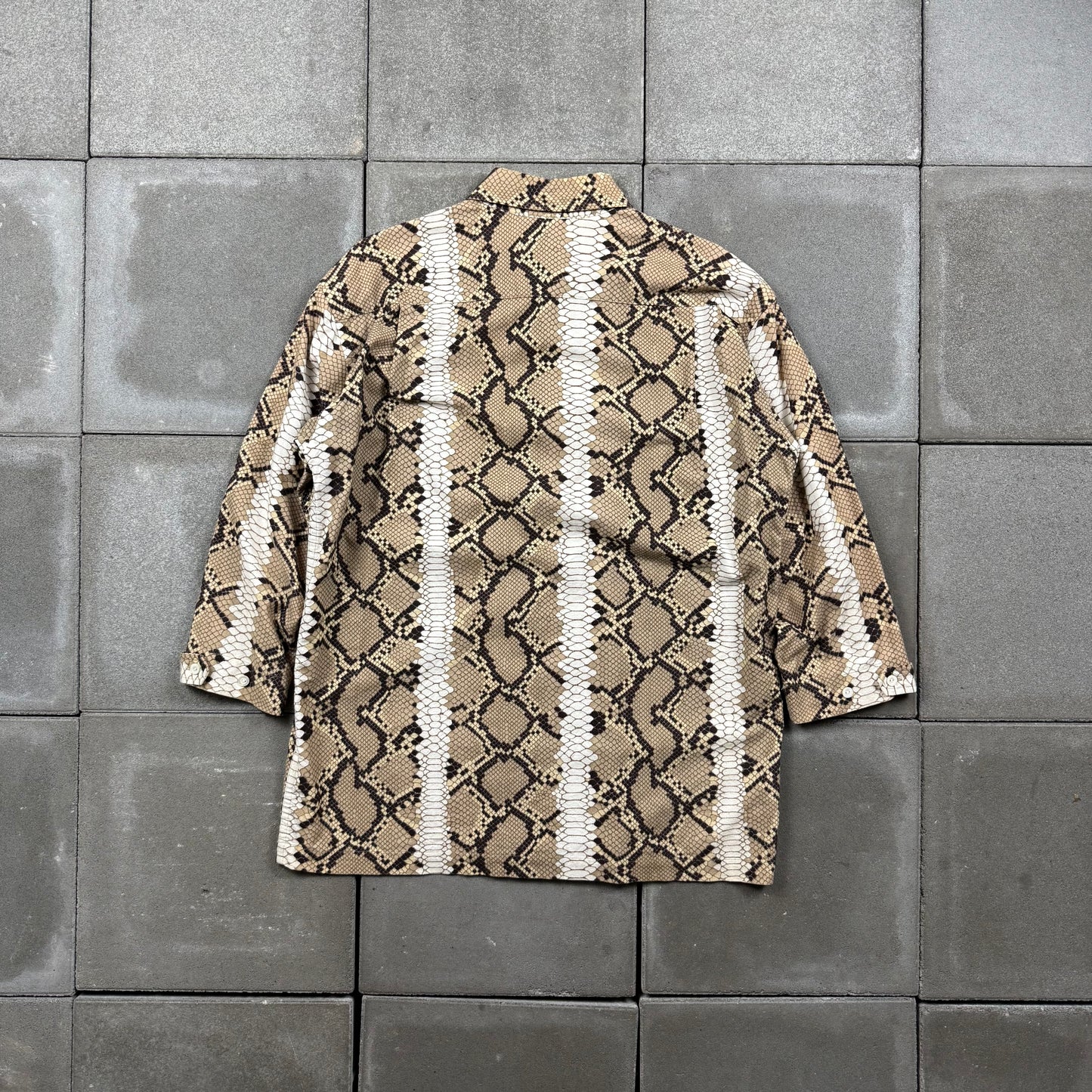 NEEDLES with NUMBER(N)INE 00s chamois cross snake pattern 1/2 shirts S