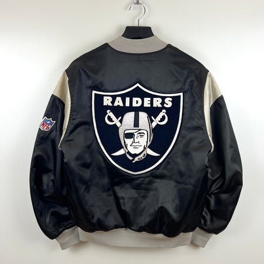 CHALK LINE 90s USA VTG NFL RAIDERS virsity jacket M