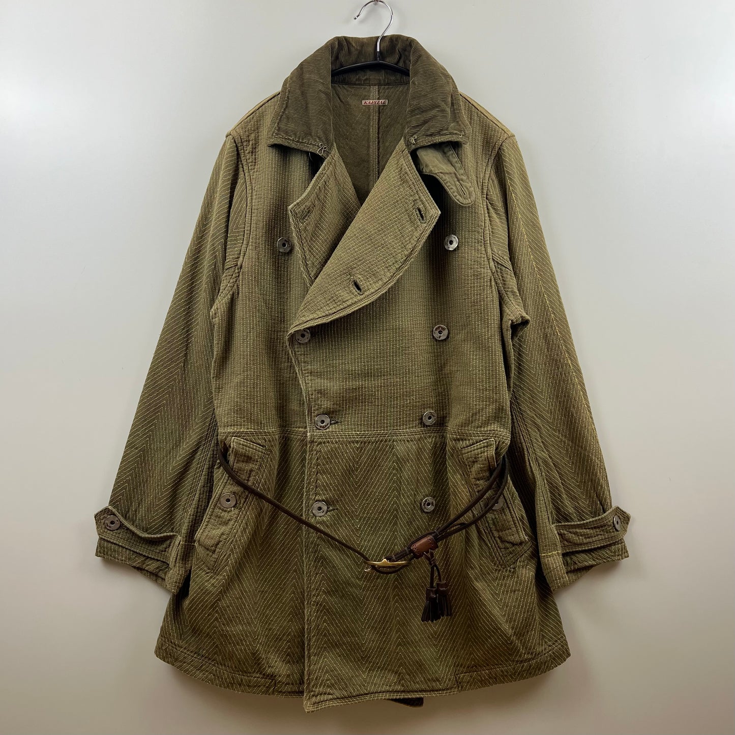 KAPITAL archive old herringbone SASHIKO motorcycle coat M
